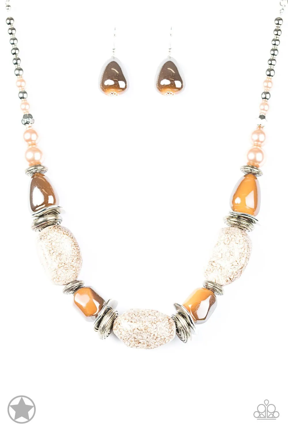 In Good Glazes Necklace Set-Blue