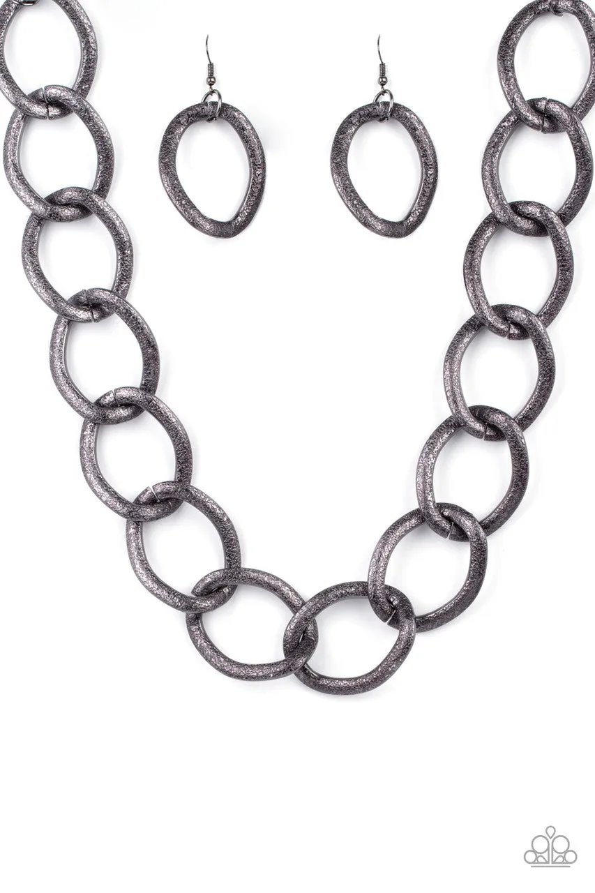Industrial Intimidation Black Paparazzi Necklace
