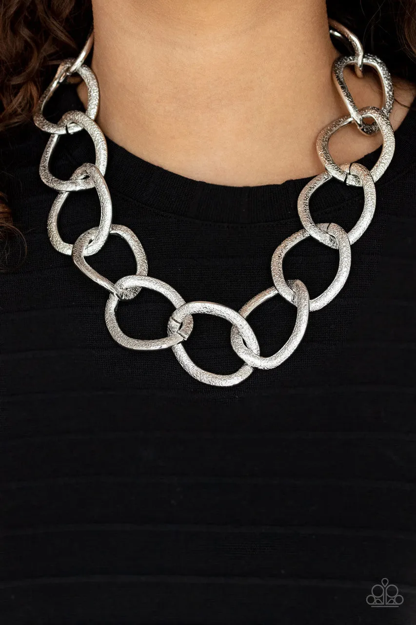 Industrial Intimidation Silver Paparazzi Necklace