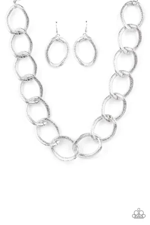 Industrial Intimidation Silver Paparazzi Necklace