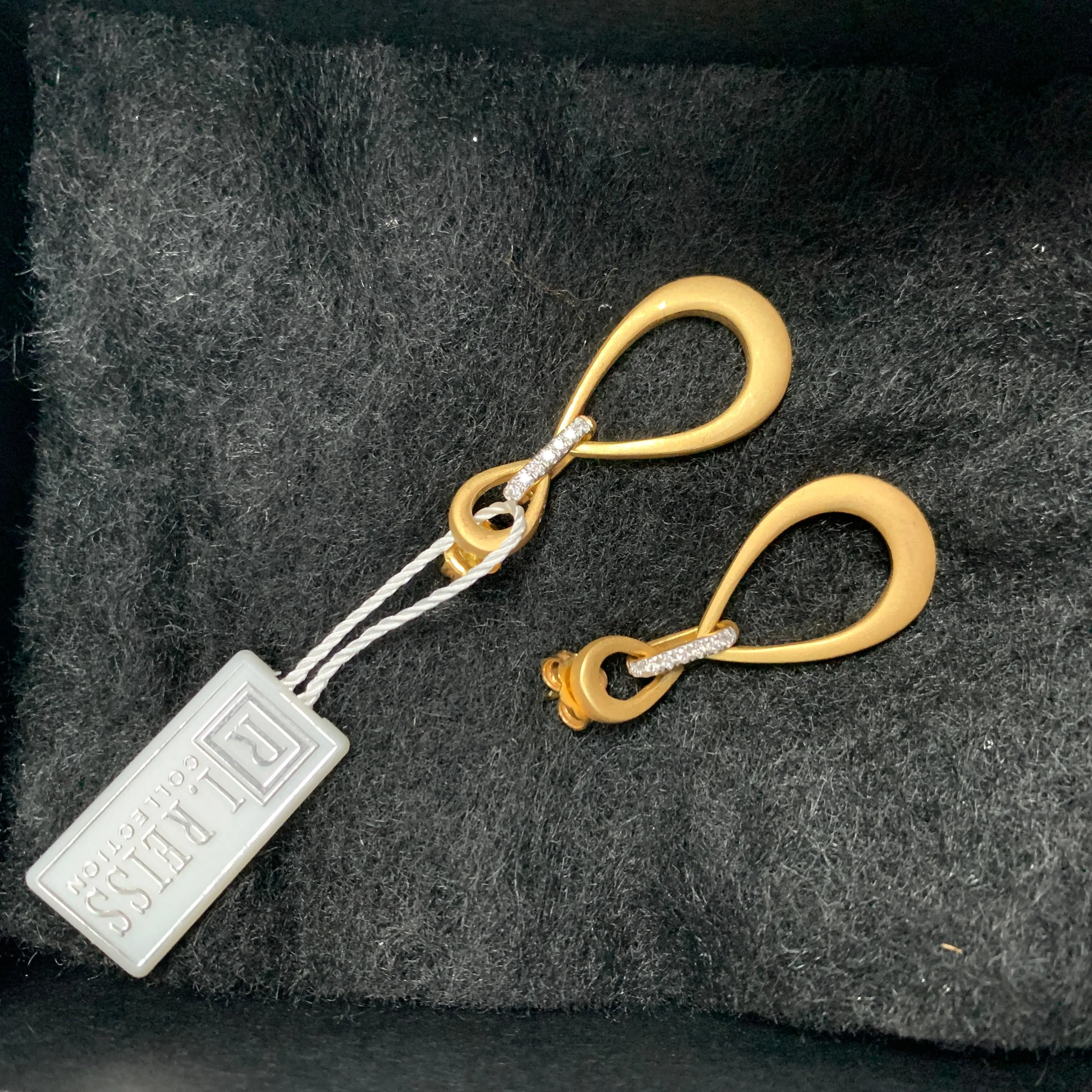 I.Reiss Teardrop 0.14 Diamond Earrings in 14K Yellow Gold