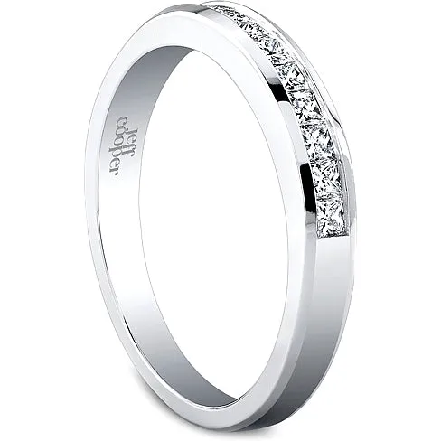 Jeff Cooper Princess Cut Channel Set Wedding Band
