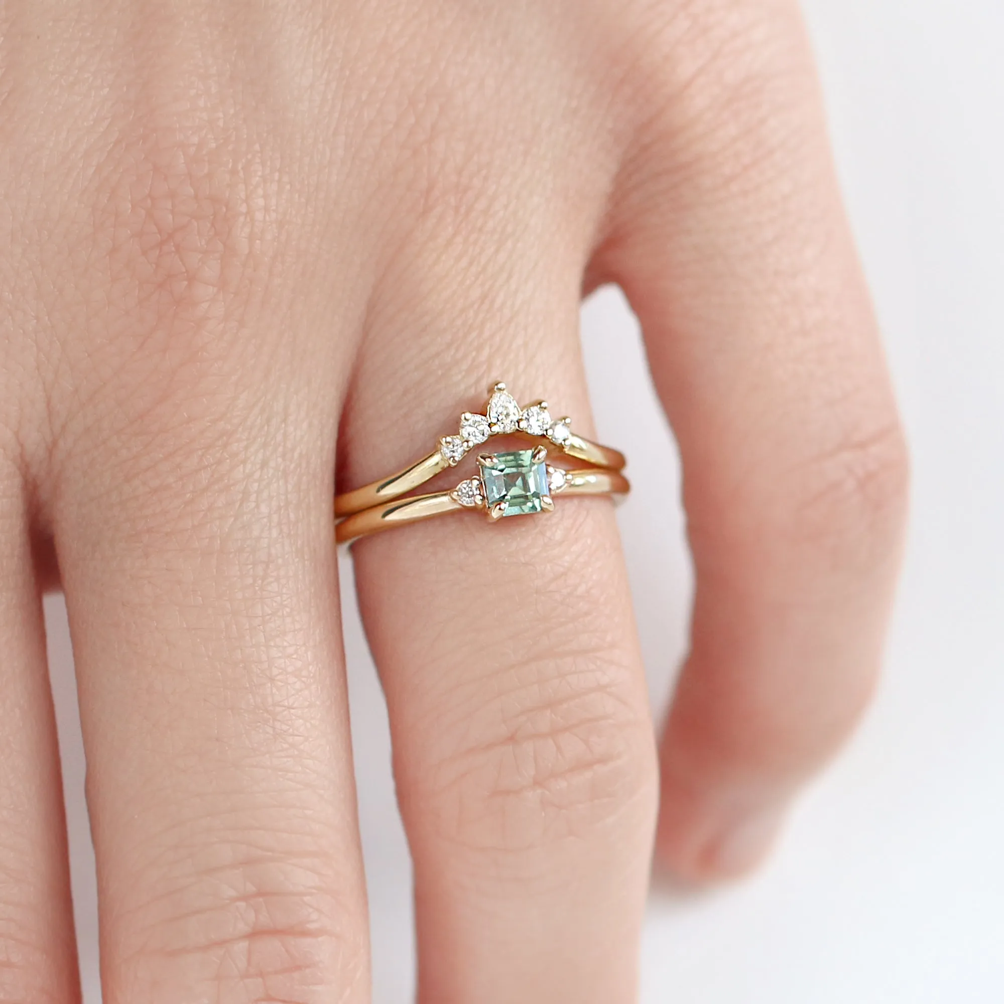 Jordan Pear Cut Diamond Contour Band