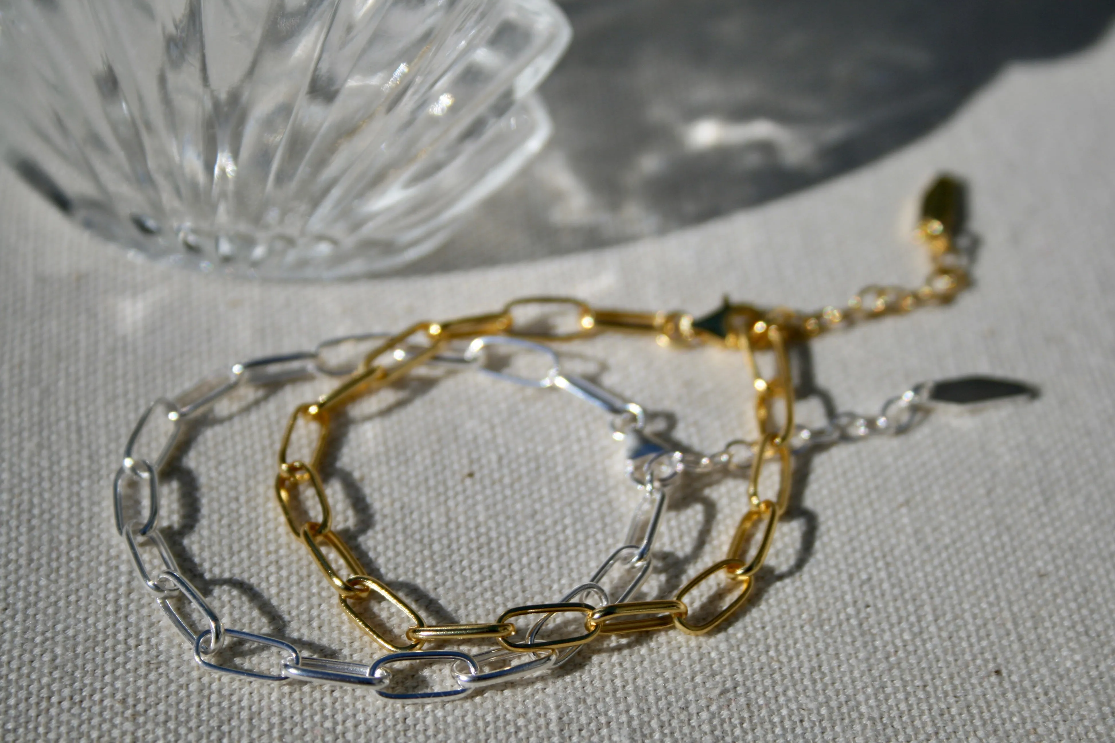 Kara Rectangle Link Chain Bracelet