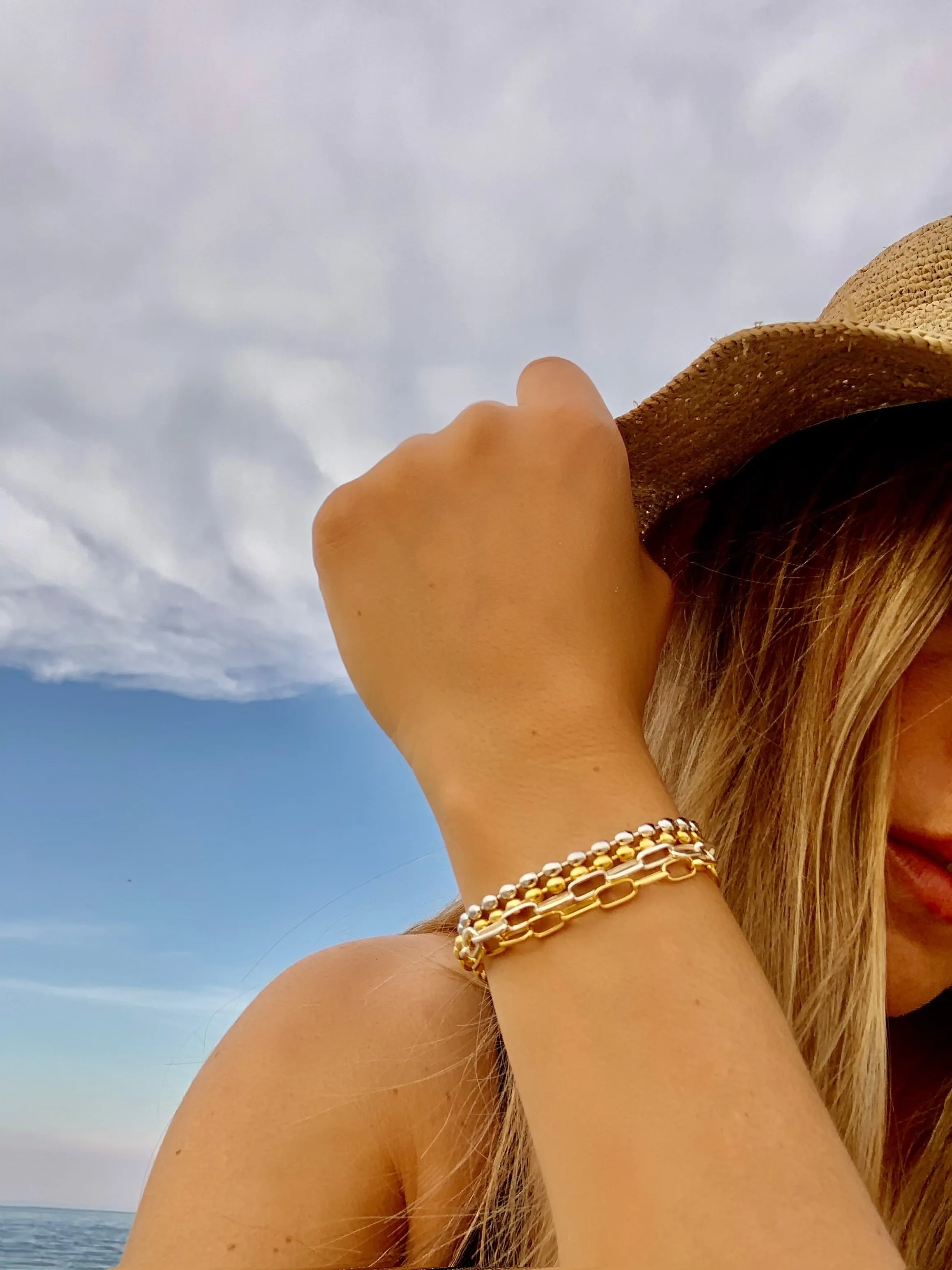 Kara Rectangle Link Chain Bracelet