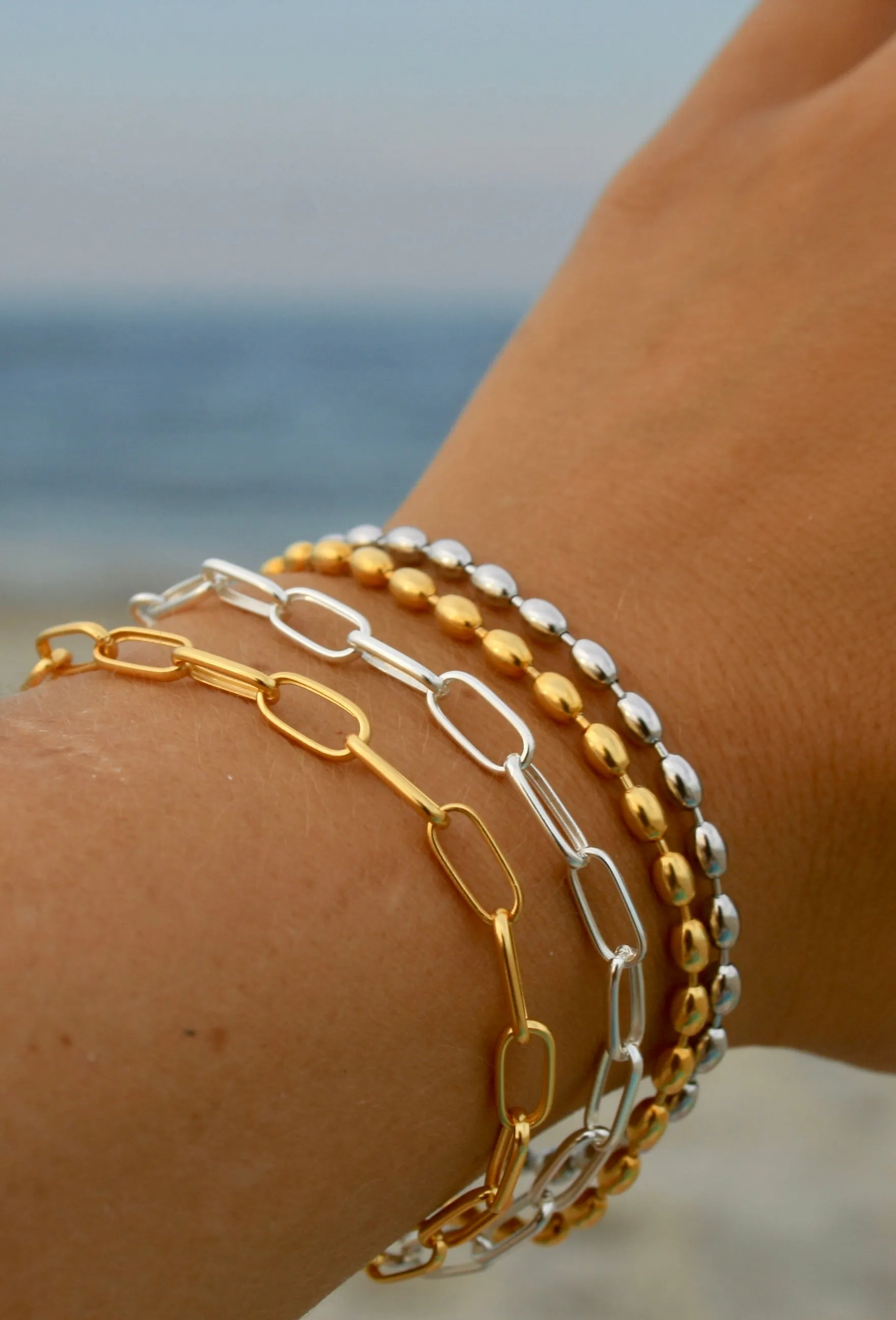 Kara Rectangle Link Chain Bracelet