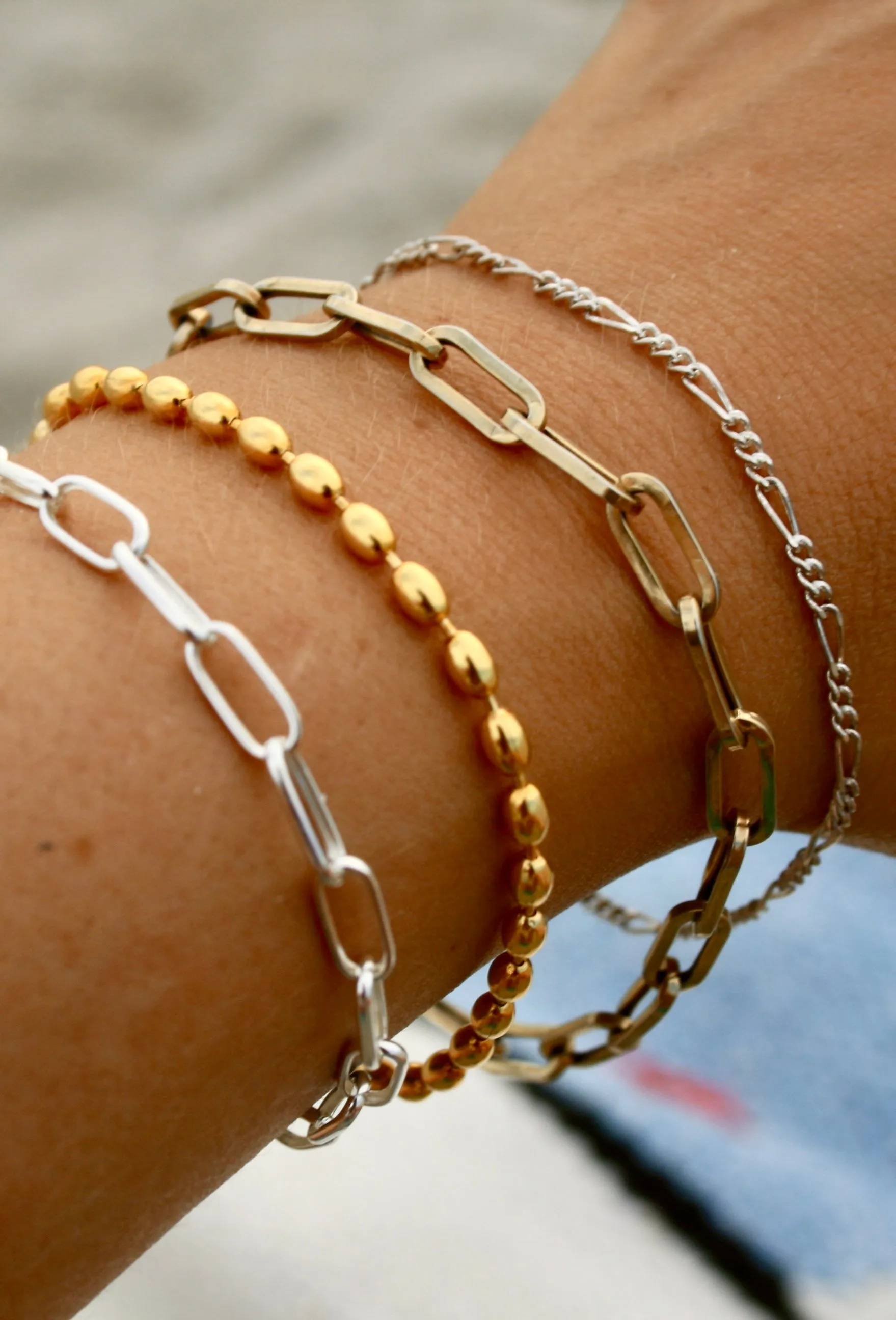 Kara Rectangle Link Chain Bracelet
