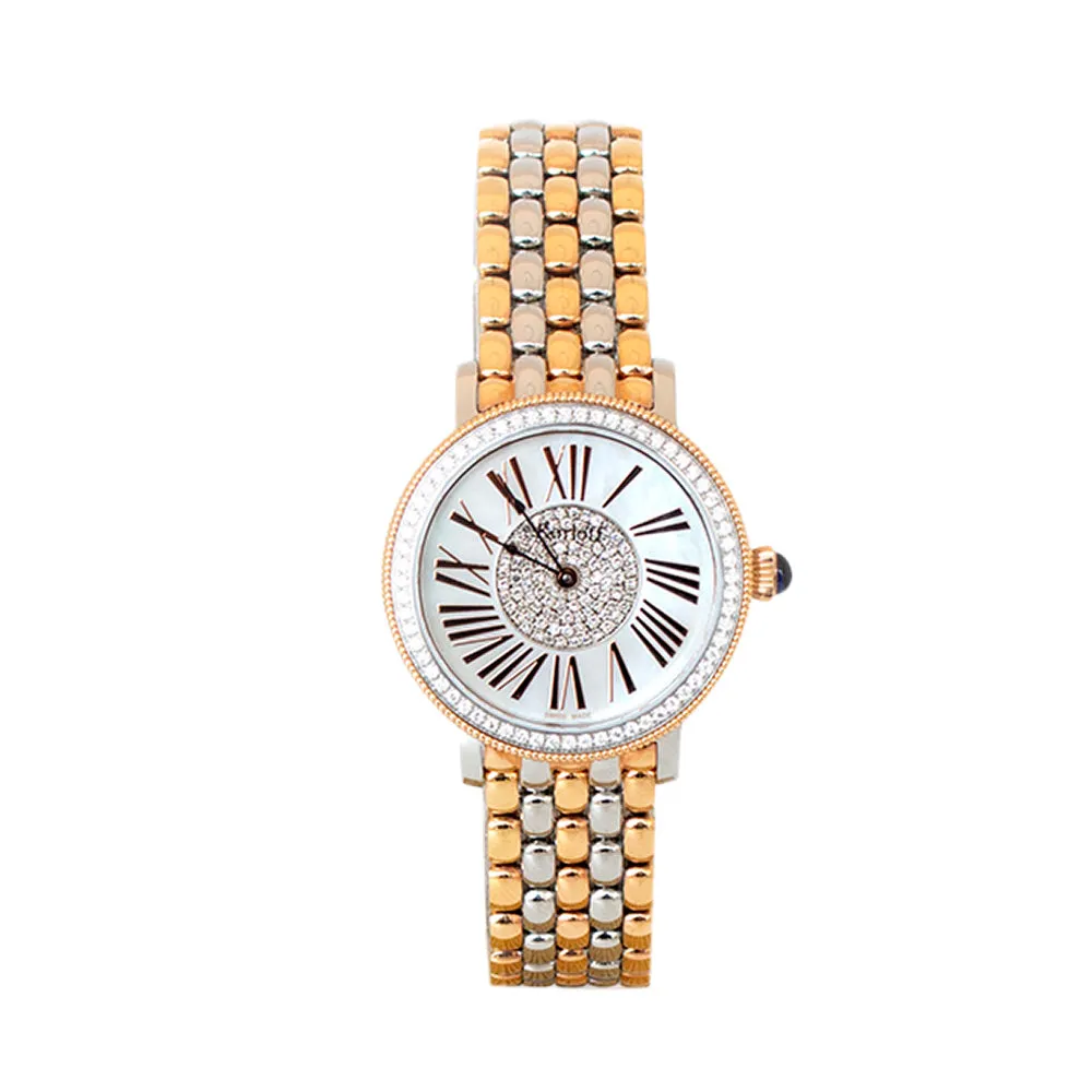 Korloff Ladies Watch Two Tone Stainless Steel Case And Bracelet