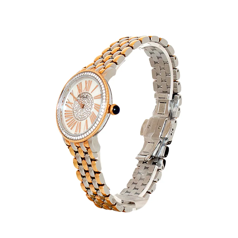 Korloff Ladies Watch Two Tone Stainless Steel Case And Bracelet