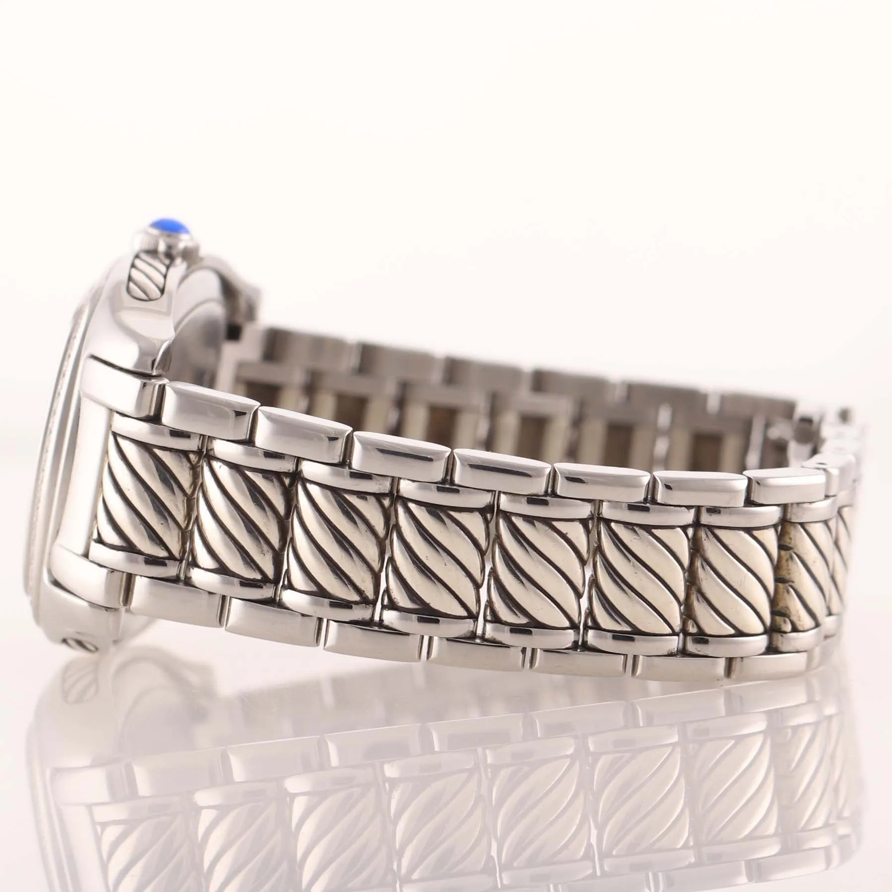 Ladies David Yurman Steel Thoroughbred MOP Quartz 32mm Watch T303-SST