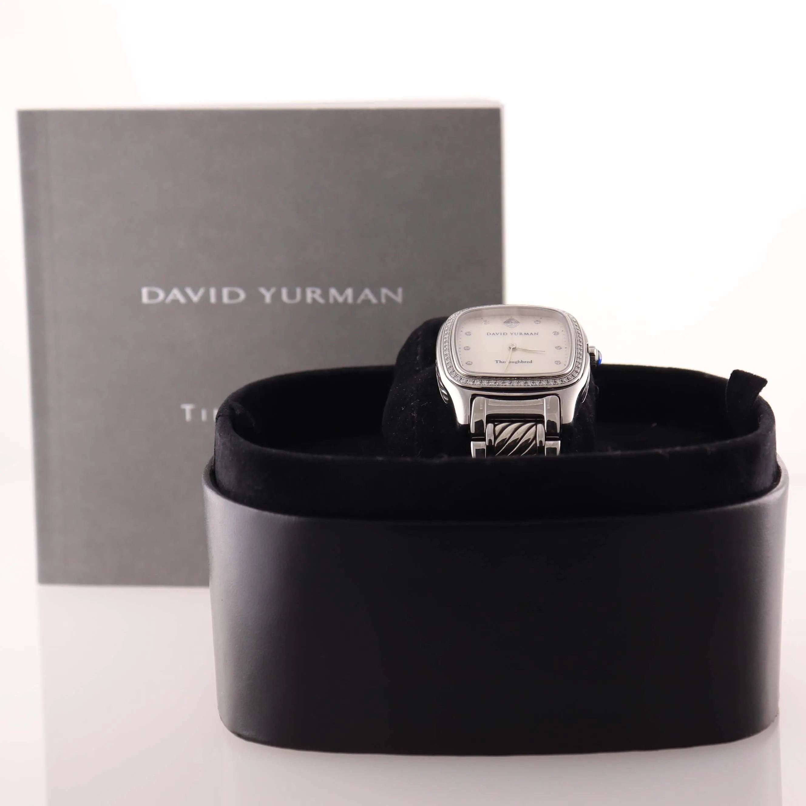 Ladies David Yurman Steel Thoroughbred MOP Quartz 32mm Watch T303-SST