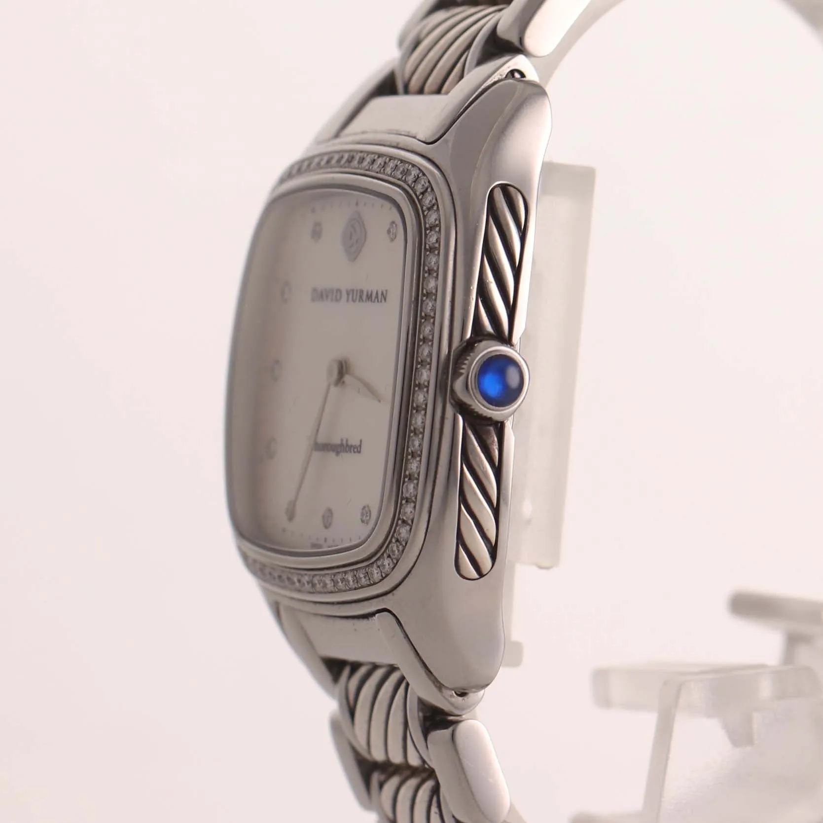 Ladies David Yurman Steel Thoroughbred MOP Quartz 32mm Watch T303-SST