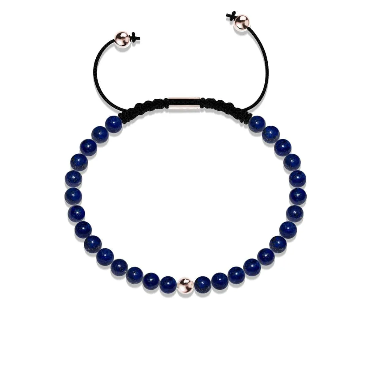 Lapis | Rose Gold Vermeil | Focus Gemstone Macrame Bracelet