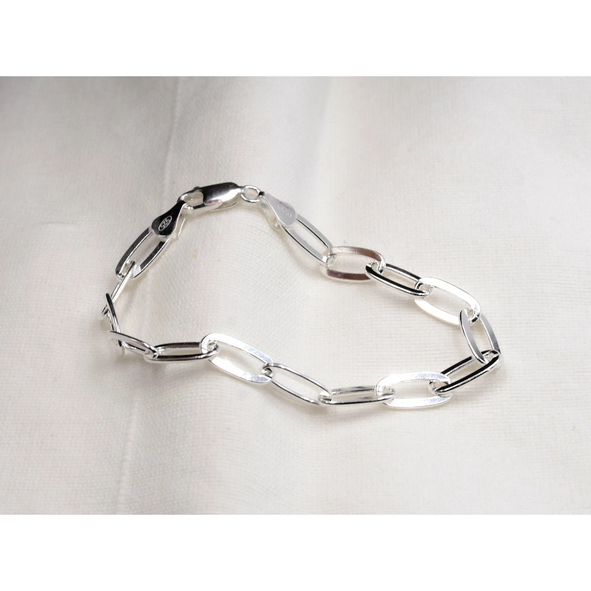 Large Link Paper Clip Chain Bracelet