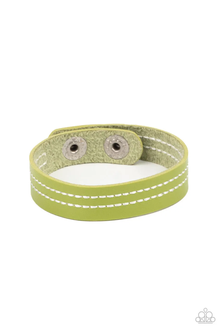 Life is WANDER-ful Green Paparazzi Bracelet
