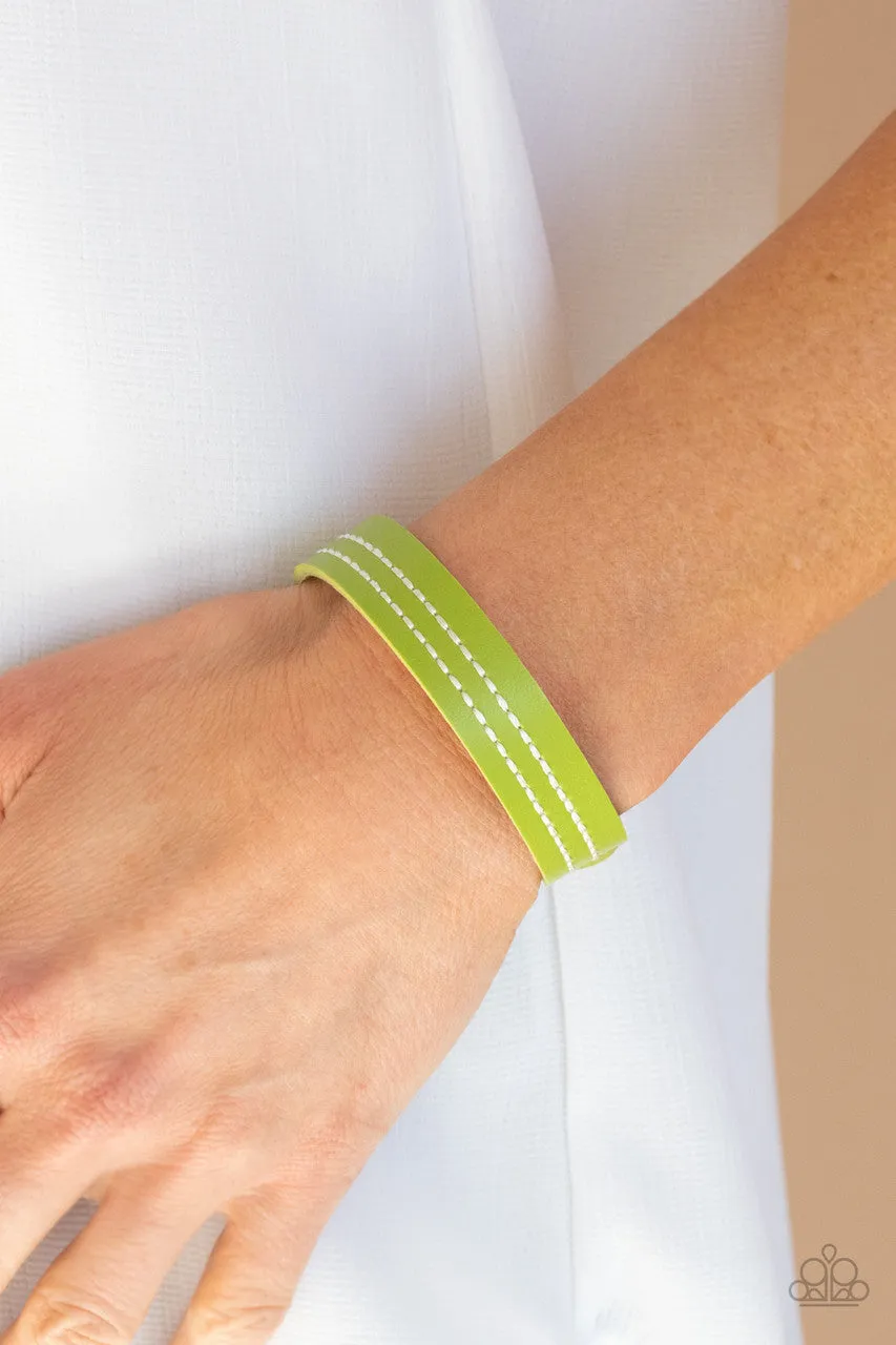 Life is WANDER-ful Green Paparazzi Bracelet