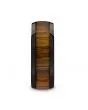LINDEN | Black Ceramic Ring, Koa Wood Inlay, Domed