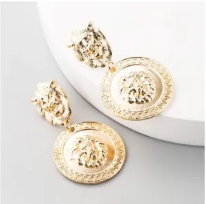 Lion Drop Earrings
