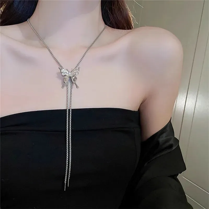 Long Necklaces Pendants Women Geometric Statement Maxi Fashion Crystal Jewelry