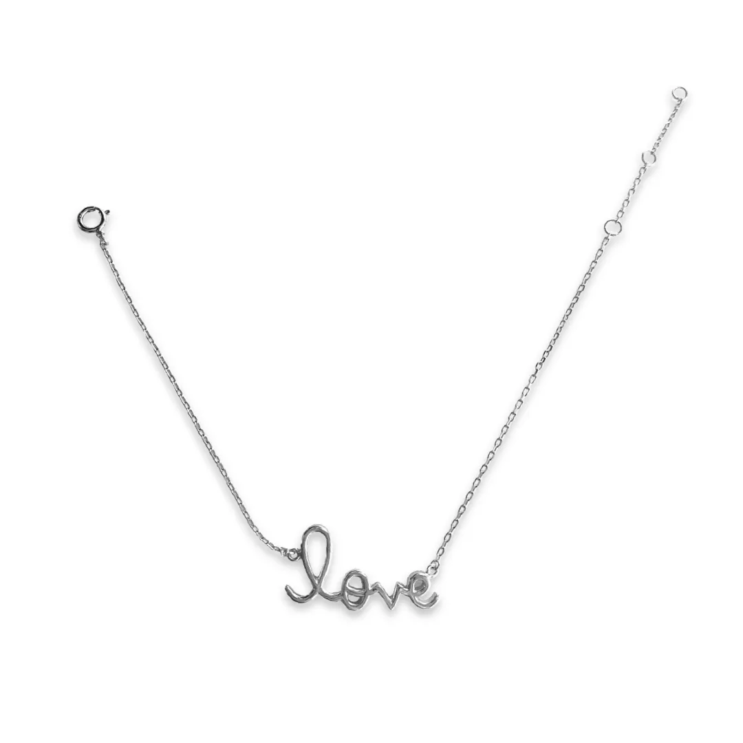 Love Cursive Script Bracelet