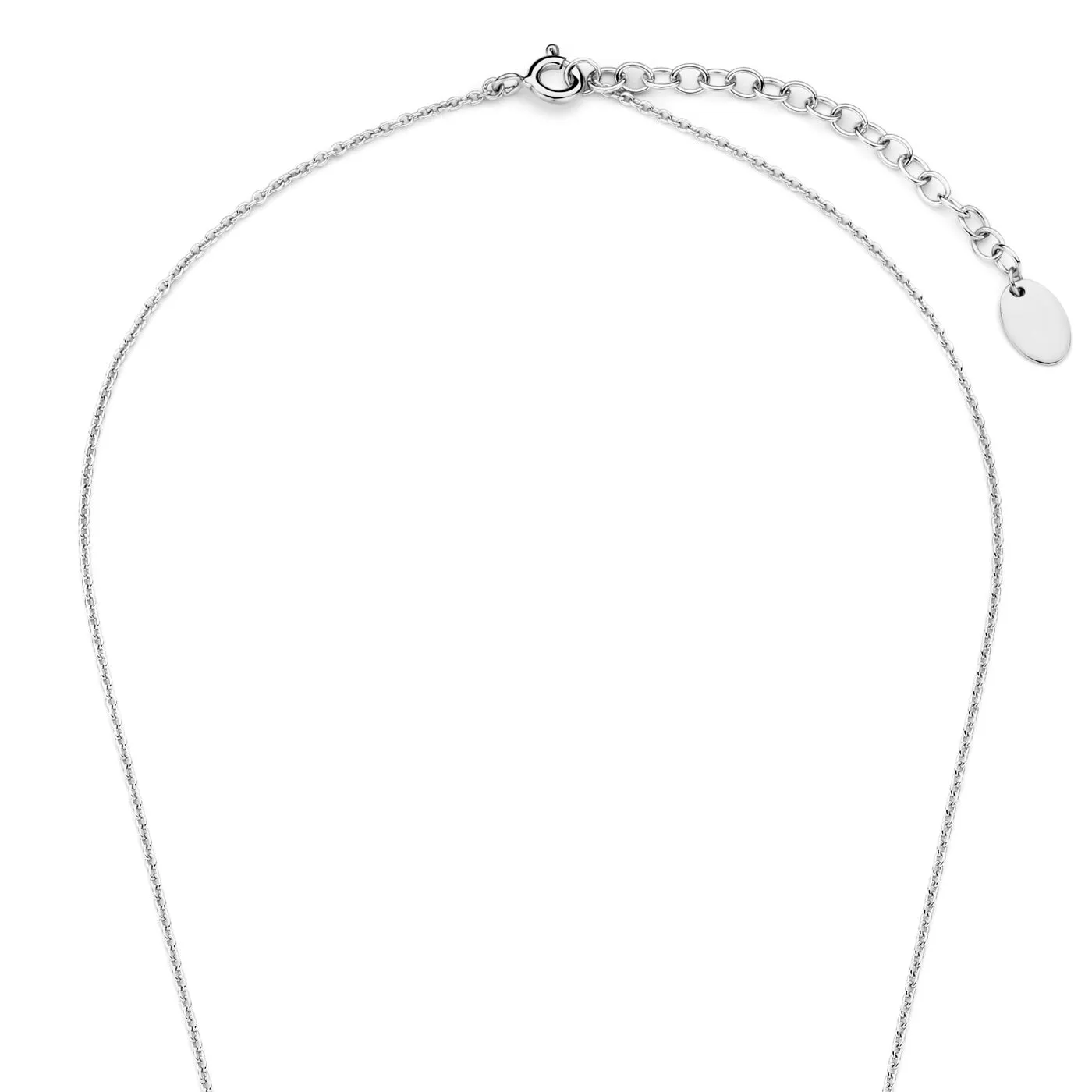 Luna 925 sterling silver necklace with white zirconia stone