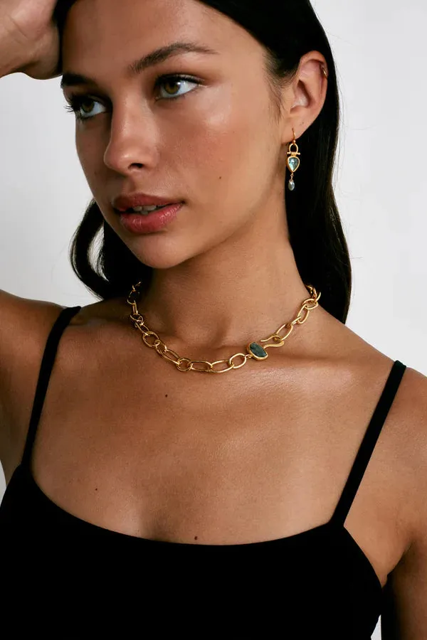 LUNA CHAIN NECKLACE LABRADORITE