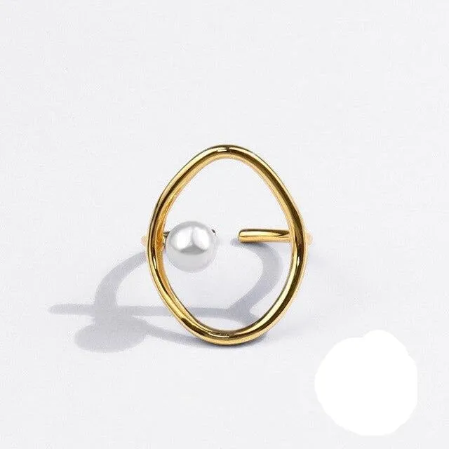 Luxirious White Sapphire Engagement Ring Yellow Gold For Women Jewelry