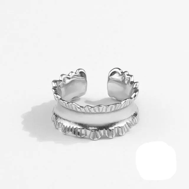 Luxirious White Sapphire Engagement Ring Yellow Gold For Women Jewelry