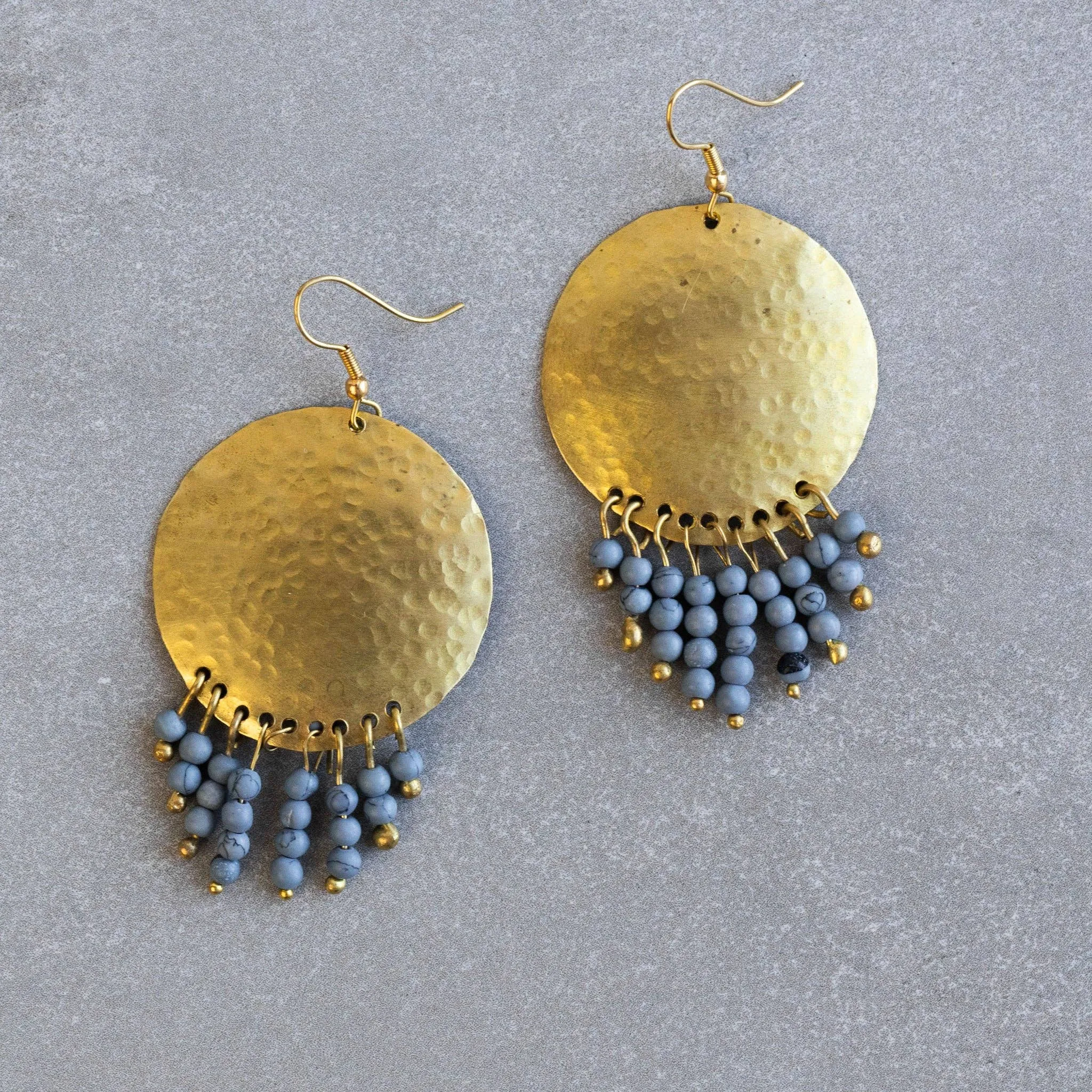 Manaka Gold Sun Drop Earrings