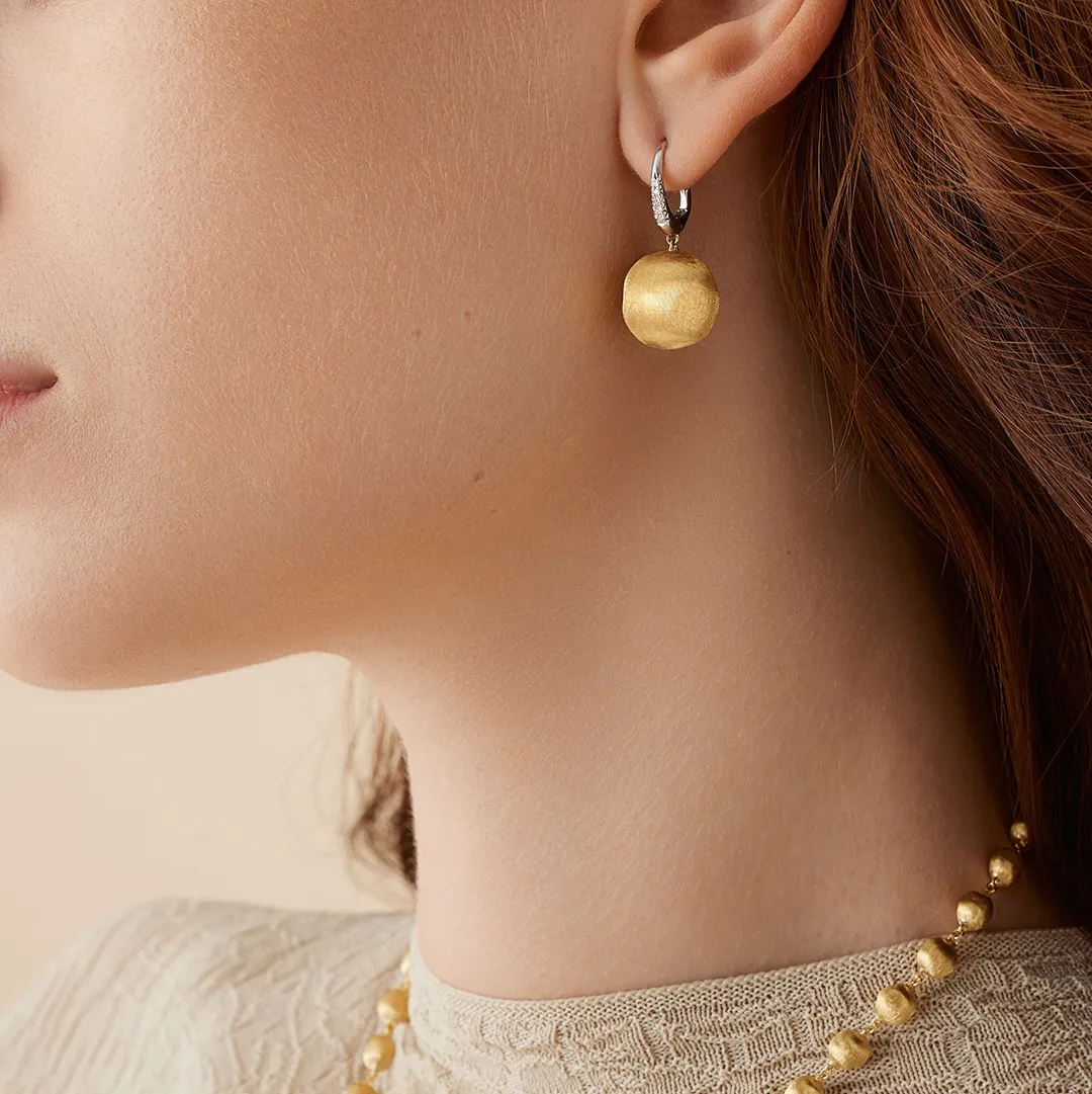 Marco Bicego Africa Diamond and Bead Drop Earrings