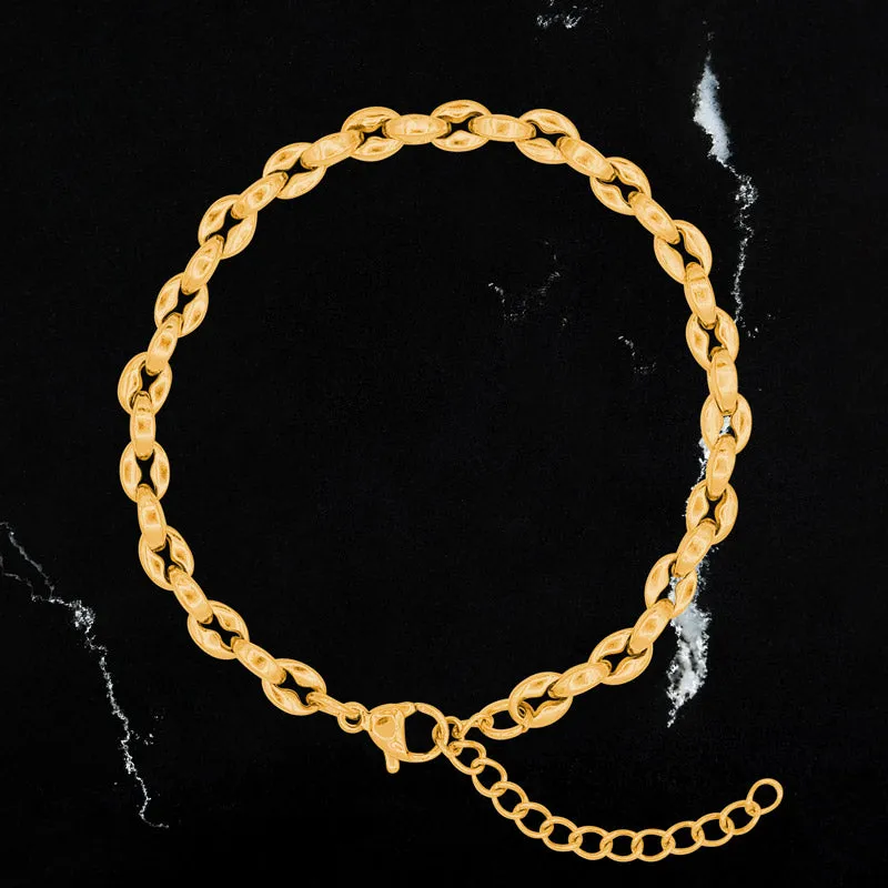 Mariner Chain Bracelet 24KT Gold