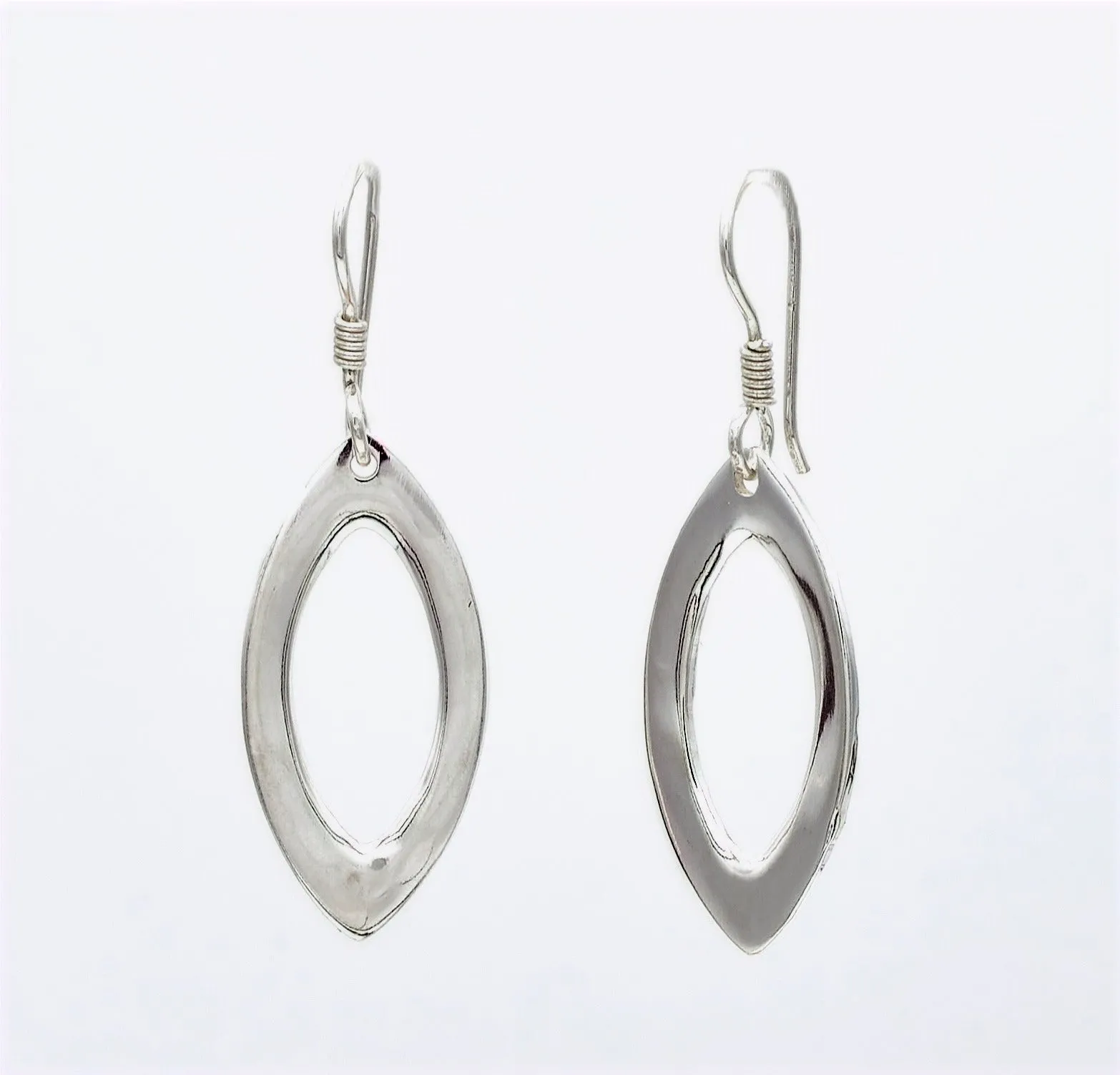 Marquise Sterling Silver Dangle Earrings