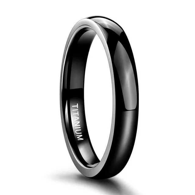 Men & Women Wedding Engagement Ring Polished  Titanium Classic
