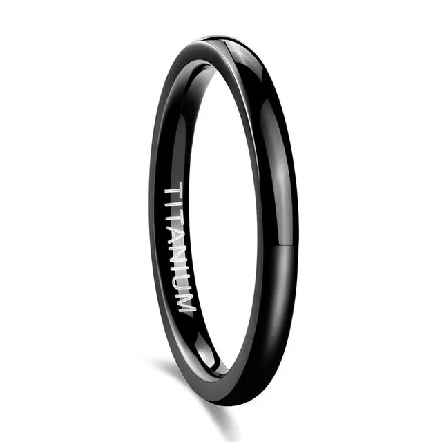 Men & Women Wedding Engagement Ring Polished  Titanium Classic