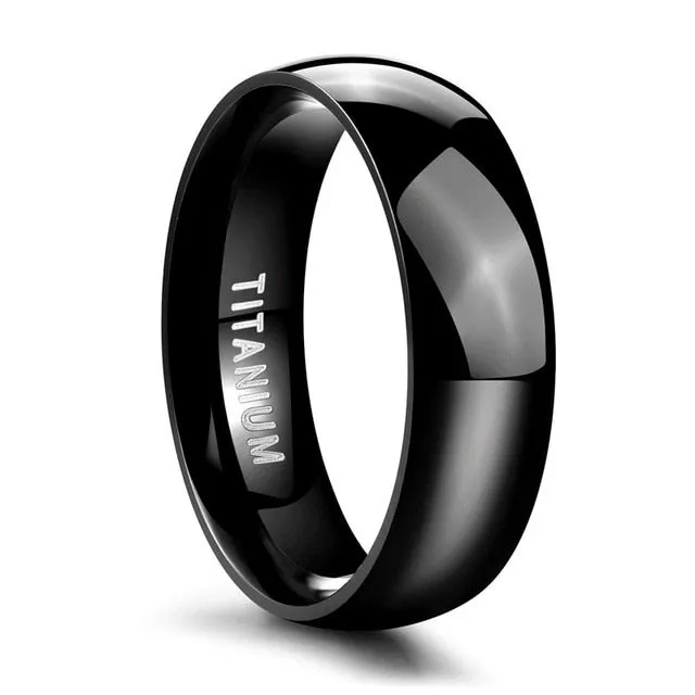 Men & Women Wedding Engagement Ring Polished  Titanium Classic