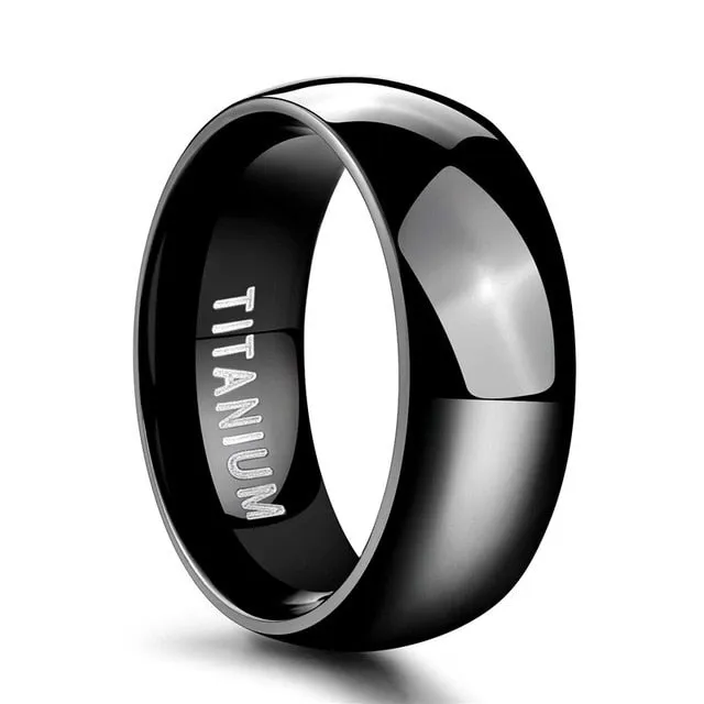 Men & Women Wedding Engagement Ring Polished  Titanium Classic