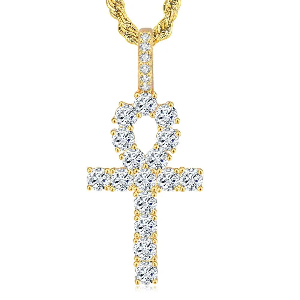 Men’s Divine Ankh & Cross Necklace