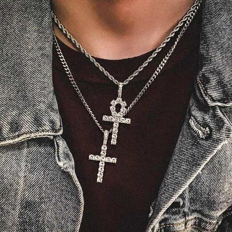 Men’s Divine Ankh & Cross Necklace