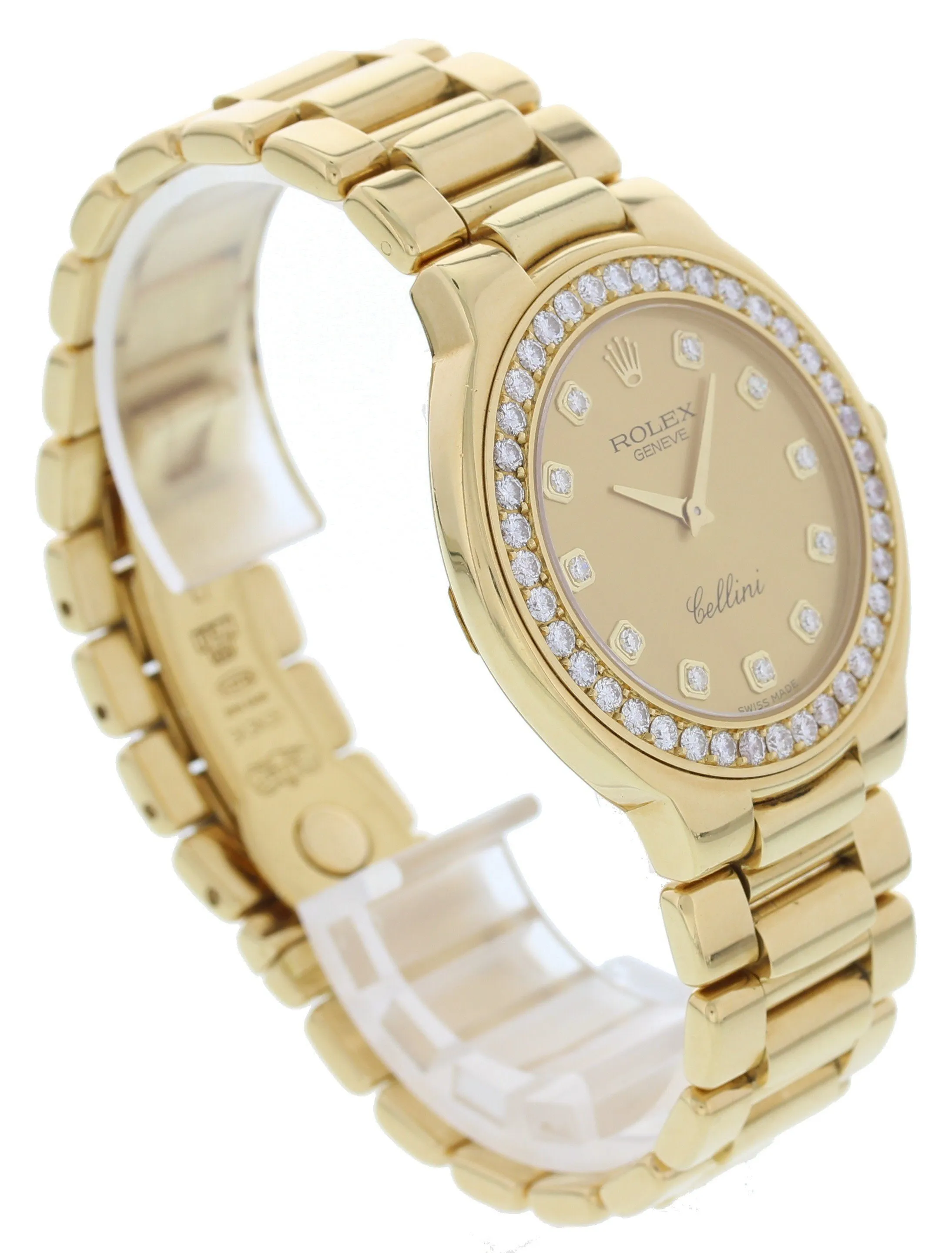 Men's Rolex Cellini 18K YG & Diamonds 6663