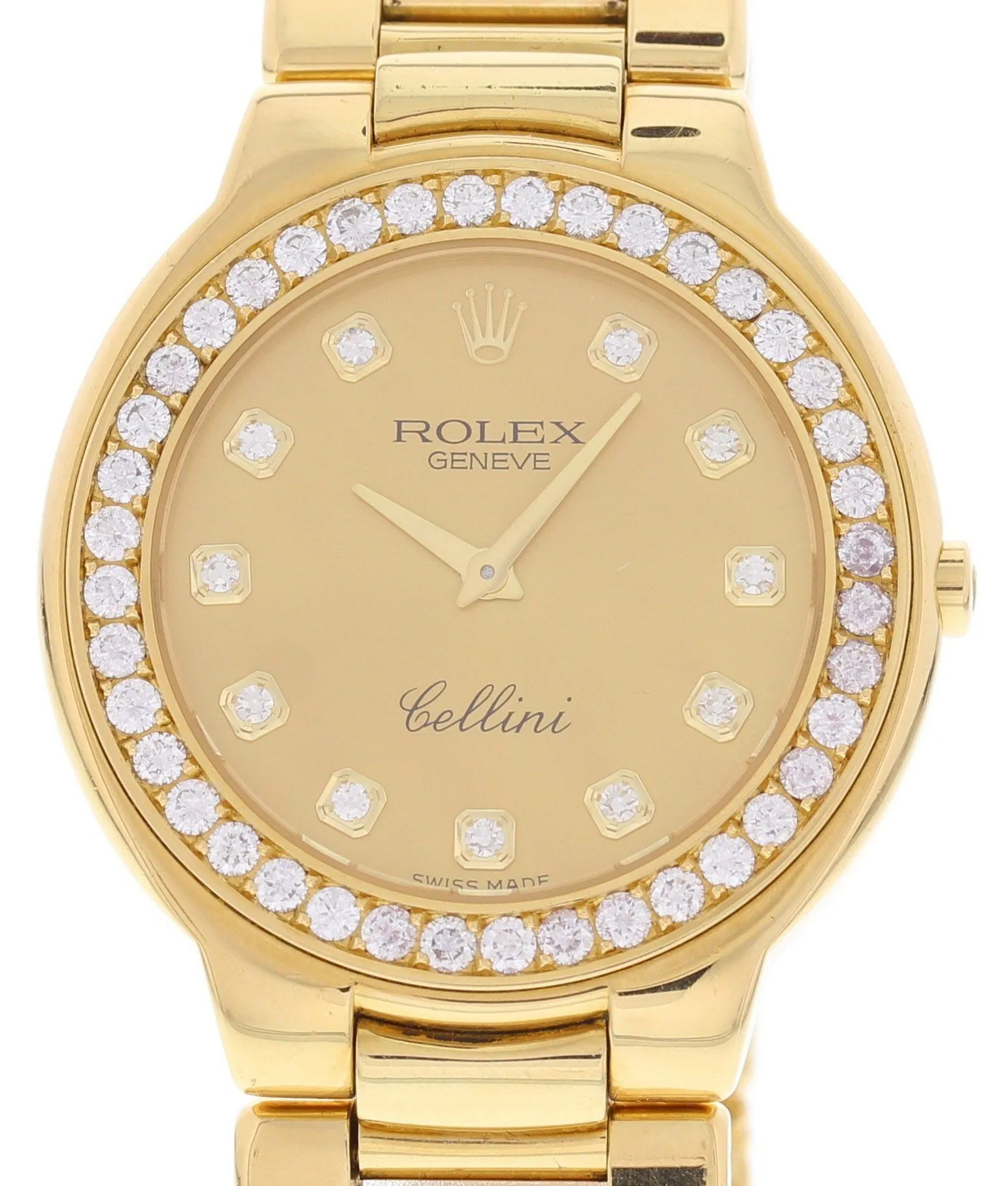 Men's Rolex Cellini 18K YG & Diamonds 6663