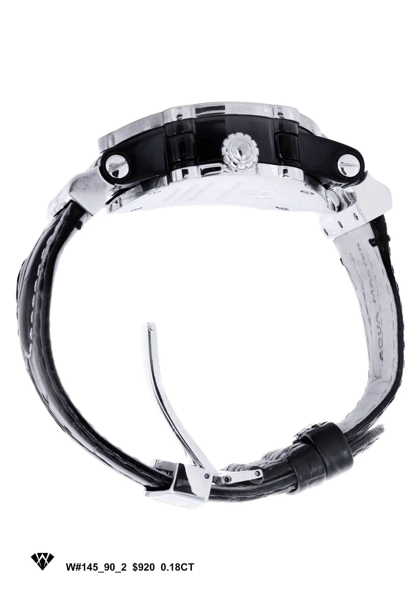 Mens White Gold Tone Diamond Watch | Appx. 0.19 Carats