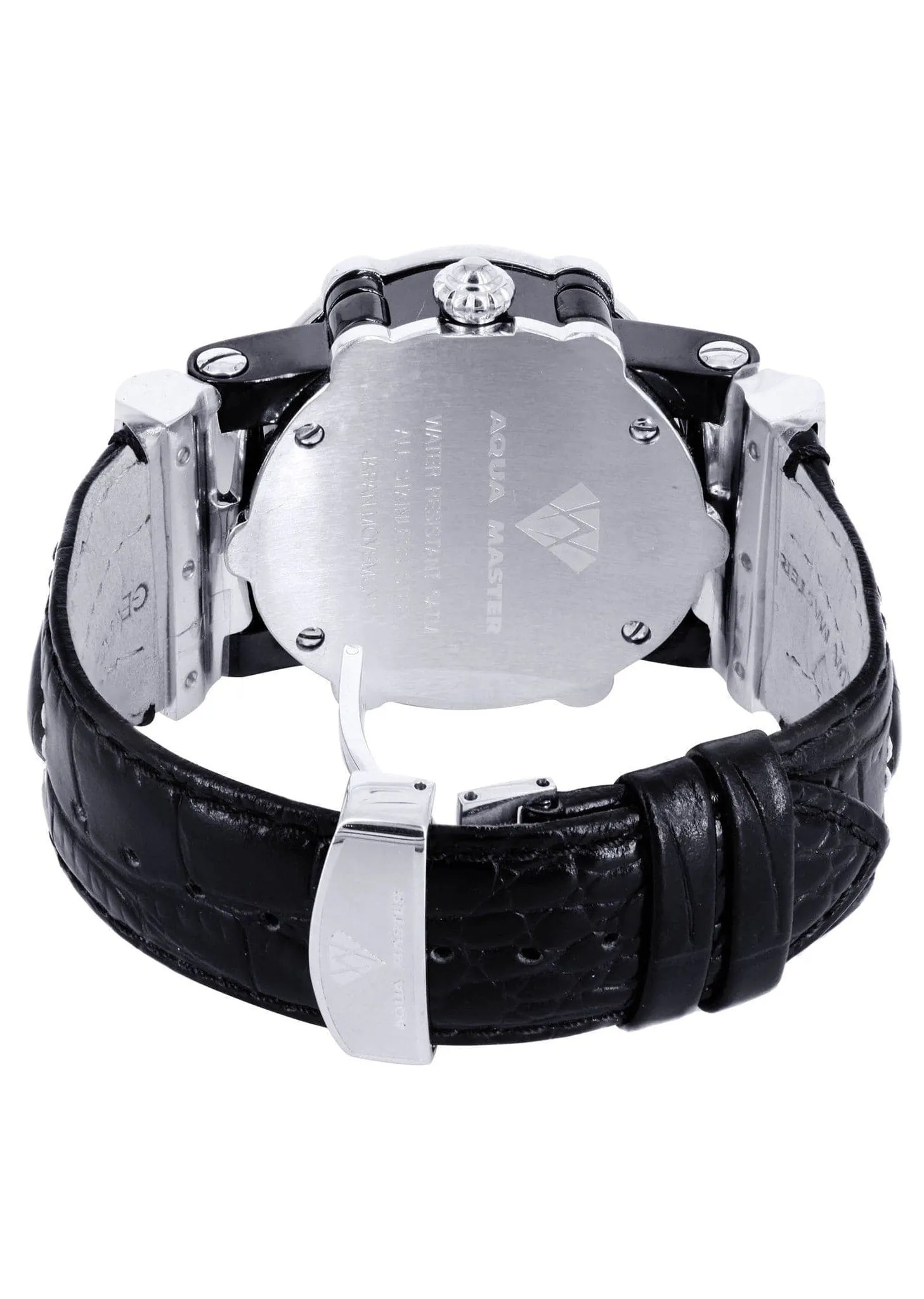 Mens White Gold Tone Diamond Watch | Appx. 0.19 Carats