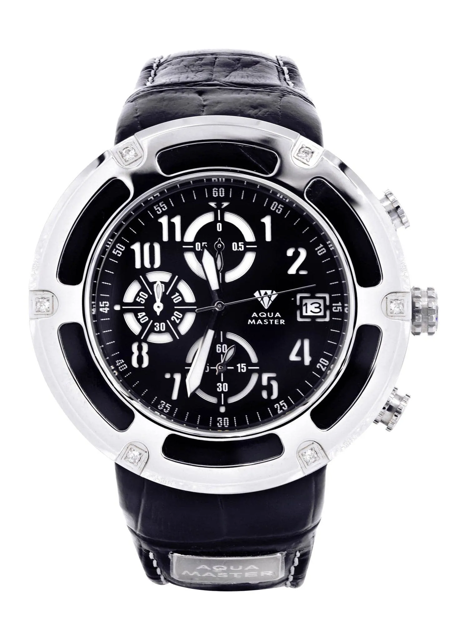 Mens White Gold Tone Diamond Watch | Appx. 0.25 Carats