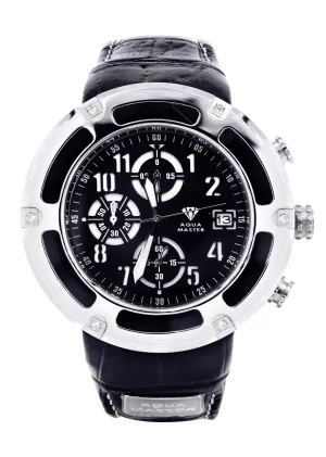 Mens White Gold Tone Diamond Watch | Appx. 0.25 Carats
