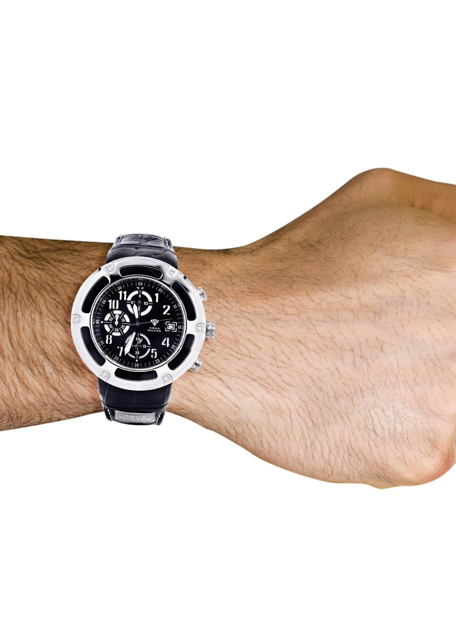 Mens White Gold Tone Diamond Watch | Appx. 0.25 Carats