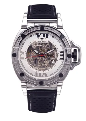 Mens White Gold Tone Diamond Watch | Appx. 0.27 Carats
