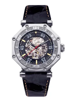 Mens White Gold Tone Diamond Watch | Appx. 1.02 Carats