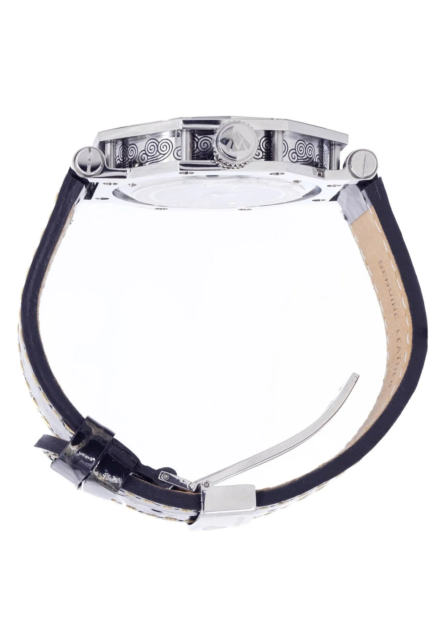 Mens White Gold Tone Diamond Watch | Appx. 1.02 Carats