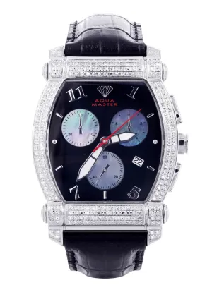 Mens White Gold Tone Diamond Watch | Appx. 2.51 Carats