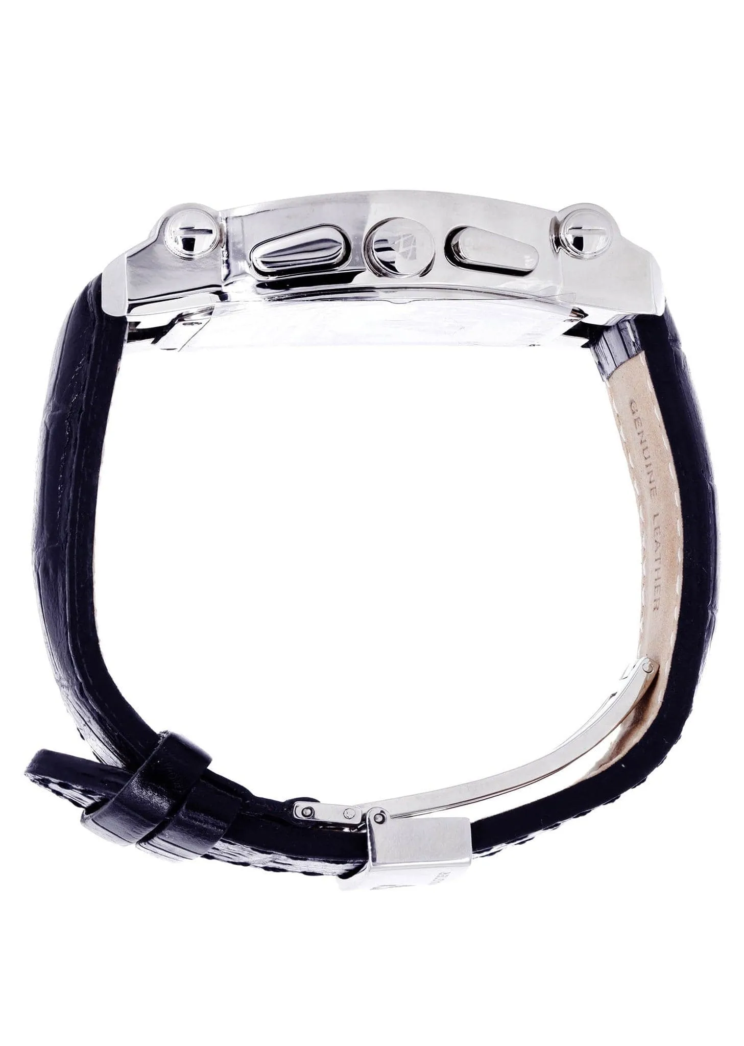Mens White Gold Tone Diamond Watch | Appx. 2.51 Carats